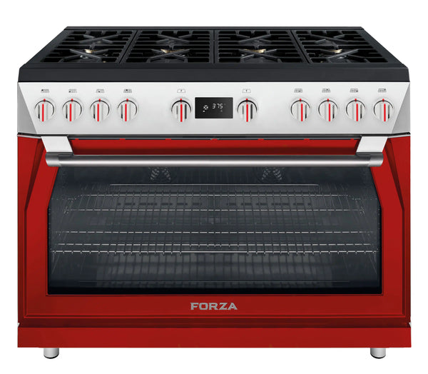 Forza 48-Inch Professional Dual Fuel Range in Radicale Red (FR488DF-R)