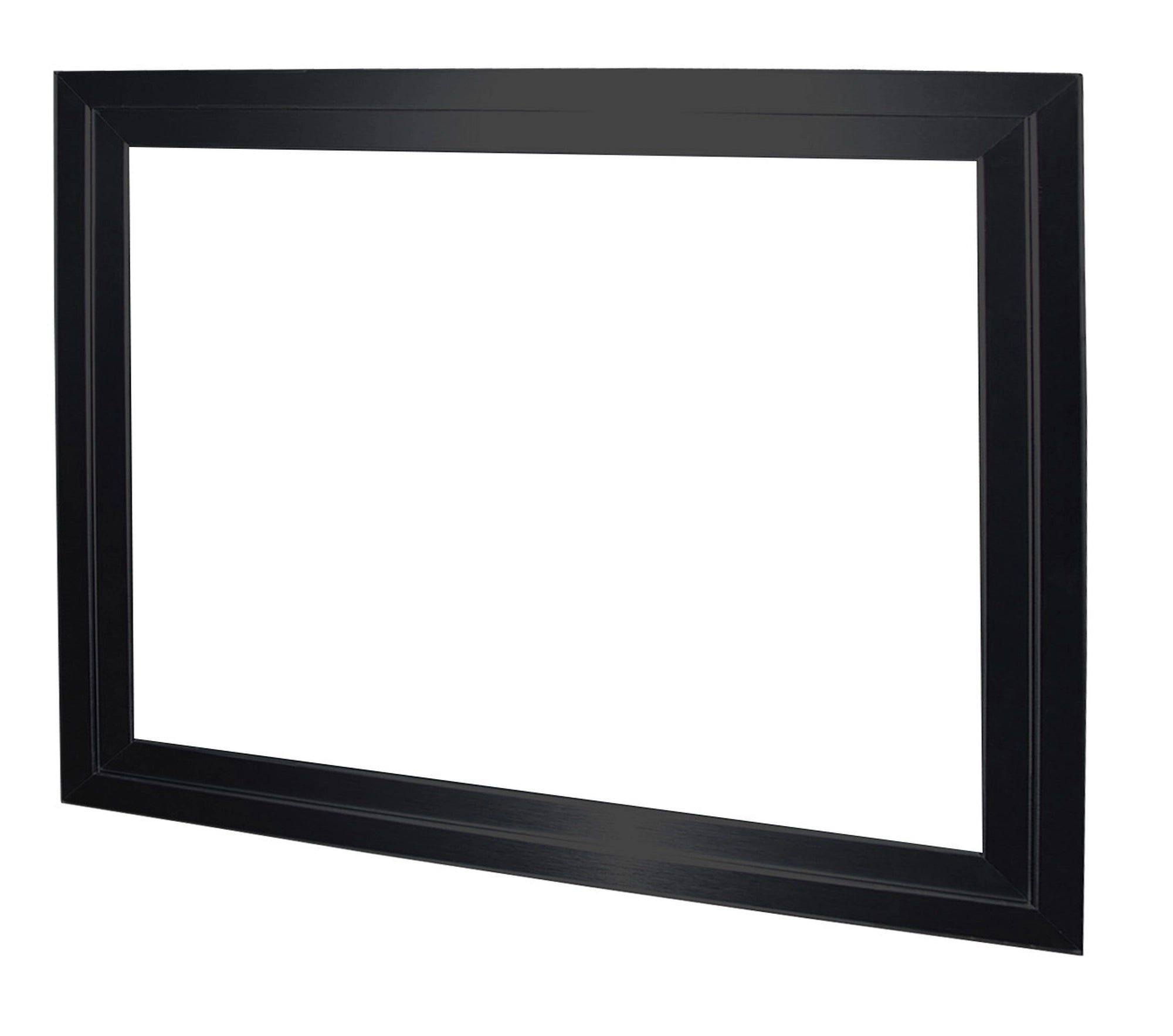 Black rectangular fireplace trim frame, four-piece kit