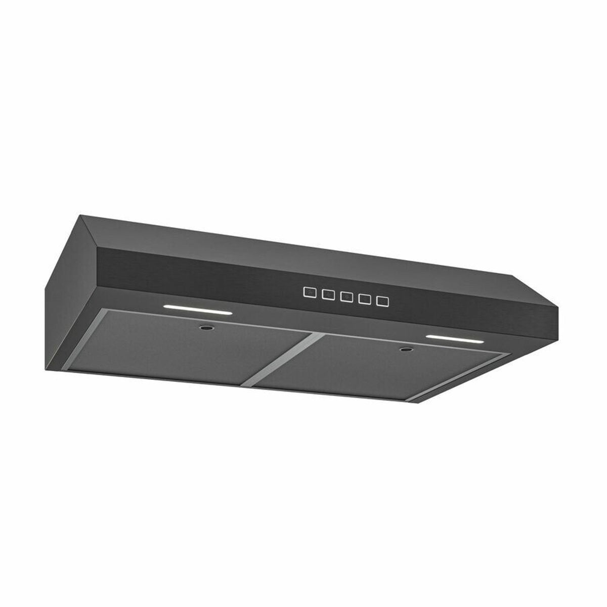 Broan-NuTone Glacier 36-Inch 350 CFM 3-Speed Convertible Under Cabinet Range Hood in Black Stainless Steel (GLA2363BLS)
