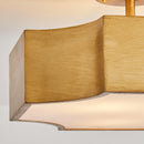 Parrot Uncle 3-Light Vintage Golden LED Semi Flush Mount Light for Entrance, Closet, Kitchen (BBW9279-3110V)