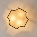Parrot Uncle 3-Light Vintage Golden LED Semi Flush Mount Light for Entrance, Closet, Kitchen (BBW9279-3110V)