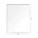 Parrot Uncle Golden Modern Square Framed Wall Mirror (PWM230308-5)