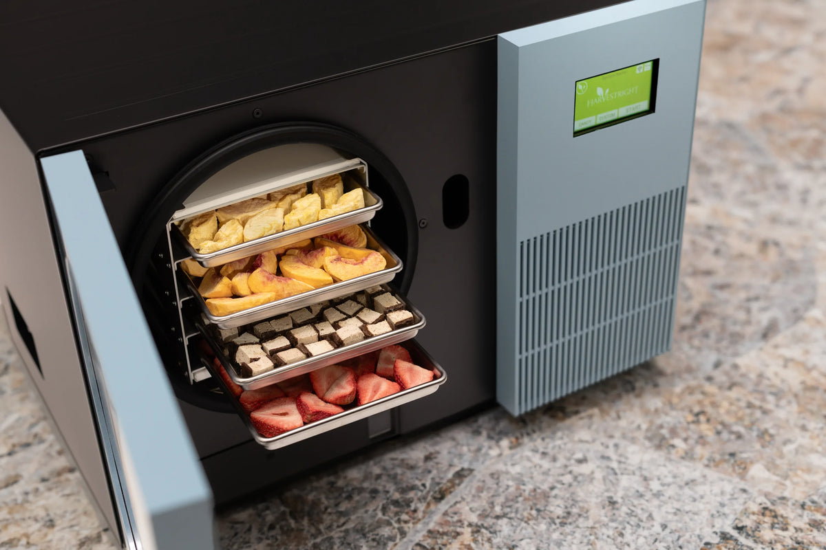 Harvest Right Pale Blue Countertop 360 Freeze Dryer - Food 2