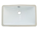 Kingston Brass Courtyard 18-1/4" Ceramic Rectangular Undermount Bathroom Sink, White (LB18127)