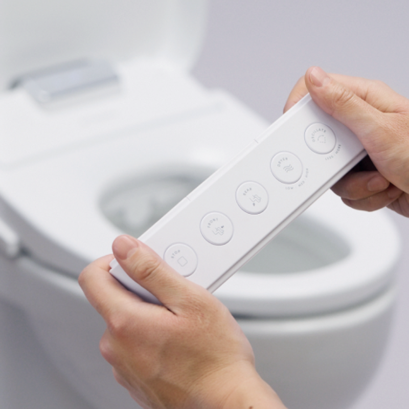 TUSHY Aura Smart Bidet Seat with Temperature Control for Seat, Water & Dryer, Instant Warm Water, Auto Open and Soft Close Lid