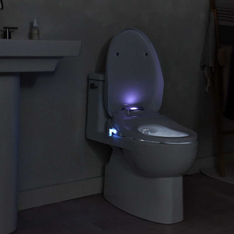 TUSHY Aura Smart Bidet Seat with Temperature Control for Seat, Water & Dryer, Instant Warm Water, Auto Open and Soft Close Lid