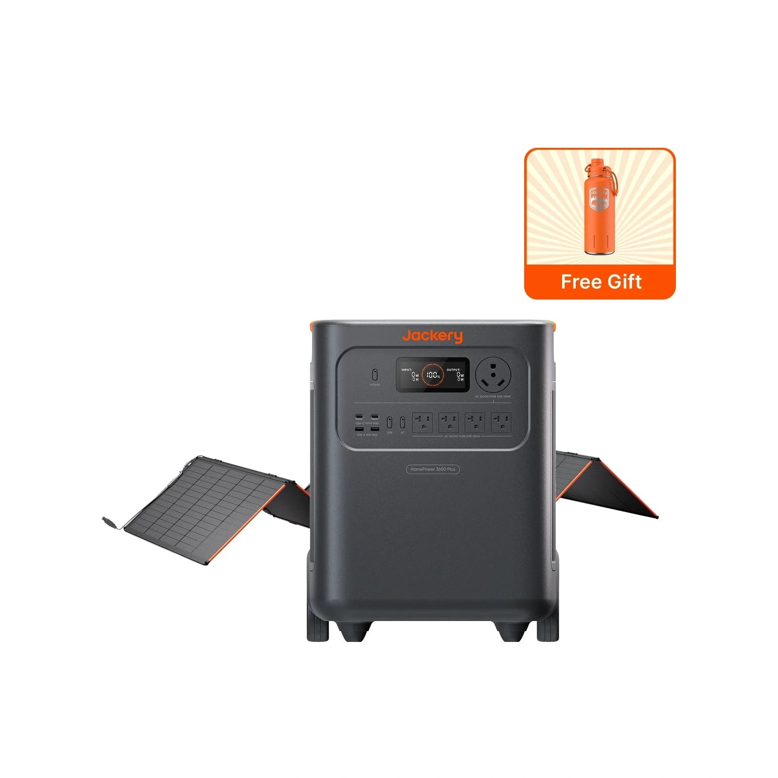 Jackery HomePower 3600 Plus Portable Power Station, 3600W AC Output, 3584Wh LFP Solar Generator, Expandable up to 21kWh, Essential Home Backup for Home Use, Emergencies, RV