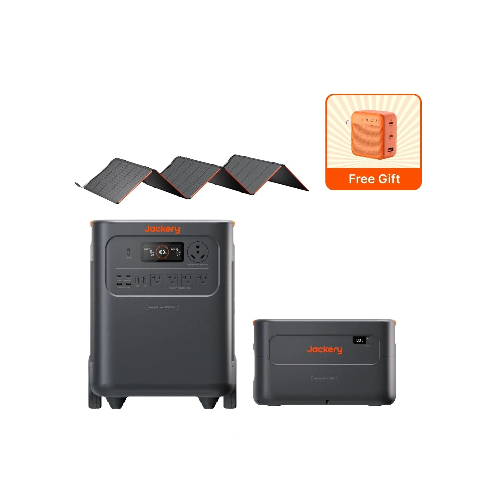 Jackery HomePower 3600 Plus Portable Power Station 3600W AC Output, 3584Wh LFP Solar Generator, Expandable up to 21kWh, Essential Home Backup for Home Use, Emergencies, RV