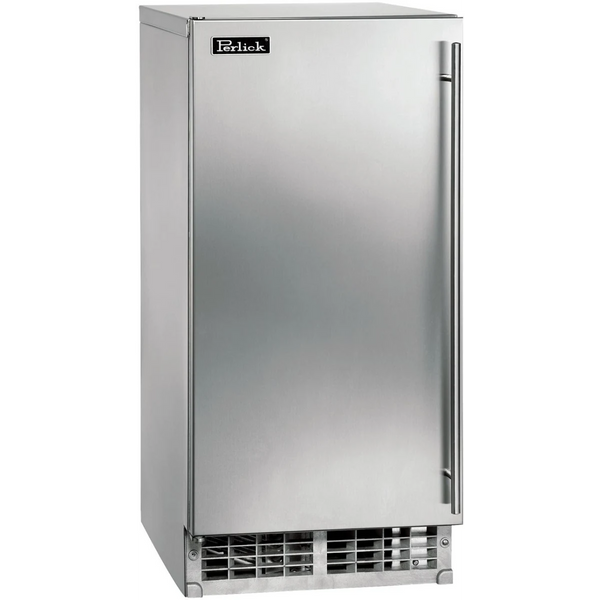Perlick 15-Inch Signature Series Cubelet Ice Maker in Stainless Steel Door, Left Hinge, R290 (HP15CU-L)