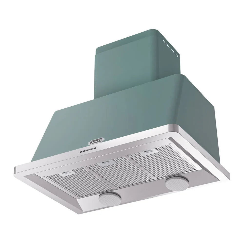 ILVE Majestic 36-Inch 600 CFM Wall Mount Range Hood in Mediterranean Mint (UAM90MM)