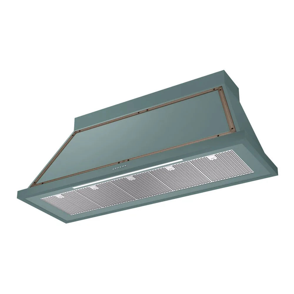 ILVE Nostalgie II 60-Inch 600 CFM Wall Mounted Range Hood in Mediterranean Mint with Burnished Bronze Trim (UANB60MMB)