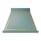 ILVE Nostalgie II 36-Inch 600 CFM Wall Mounted Range Hood in Mediterranean Mint with Brass Trim (UANB36MMG)