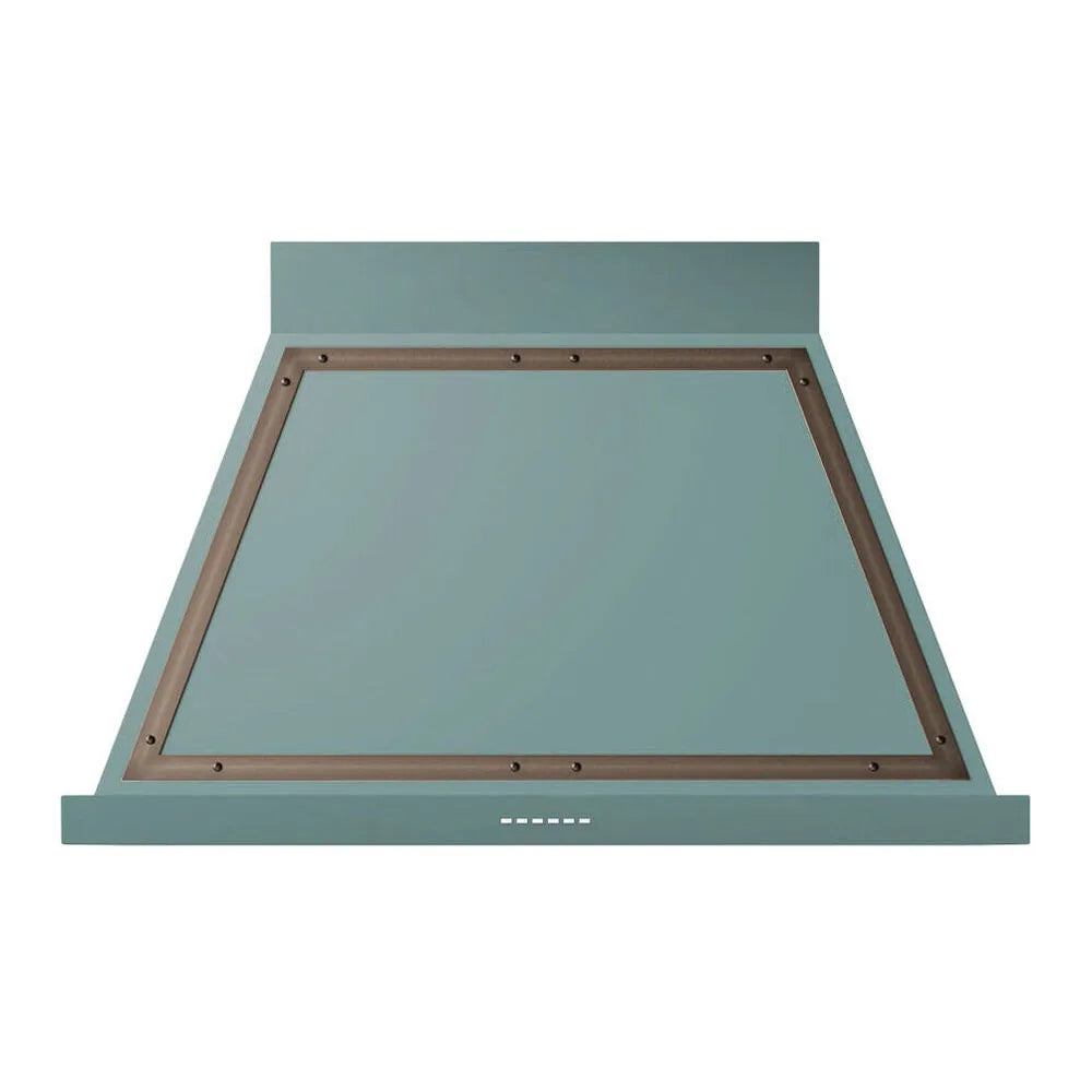 ILVE Nostalgie II 40-Inch 600 CFM Wall Mounted Range Hood in Mediterranean Mint with Burnished Bronze Trim (UANB40MMB)