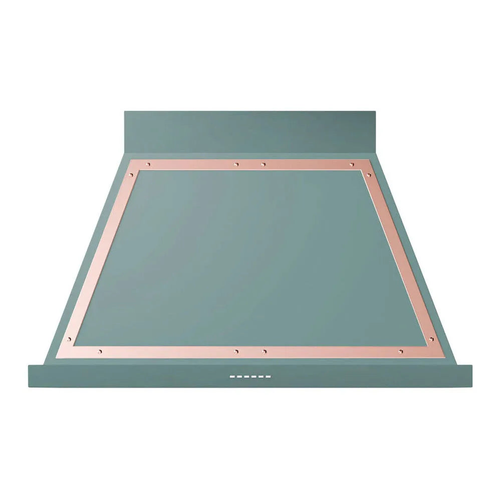ILVE Nostalgie II 40-Inch 600 CFM Wall Mounted Range Hood in Mediterranean Mint with Copper Trim (UANB40MMP)