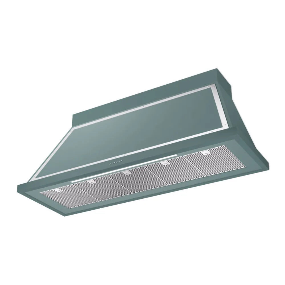 ILVE Nostalgie II 60-Inch 600 CFM Wall Mounted Range Hood in Mediterranean Mint with Chrome Trim (UANB60MMC)