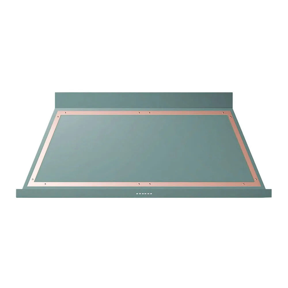 ILVE Nostalgie II 60-Inch 600 CFM Wall Mounted Range Hood in Mediterranean Mint with Copper Trim (UANB60MMP)