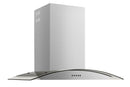 Hauslane Wall Mount Range Hood with Tempered Glass and Stainless Steel (WM-600SS)