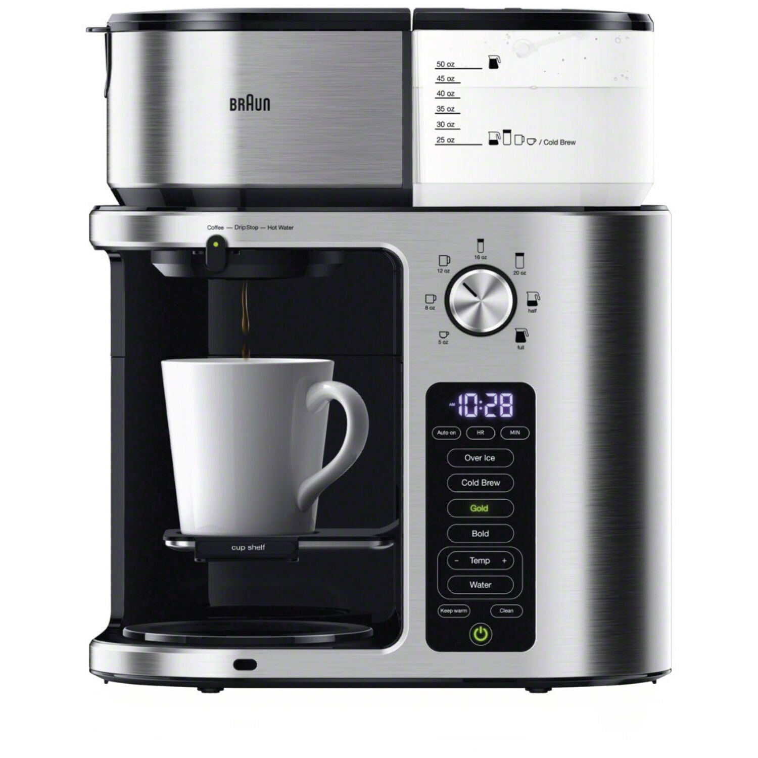 BRAUN MultiServe コーヒーメーカー Braun MultiServe Plus Coffee Maker with Cold Brew in Stainless Steel (