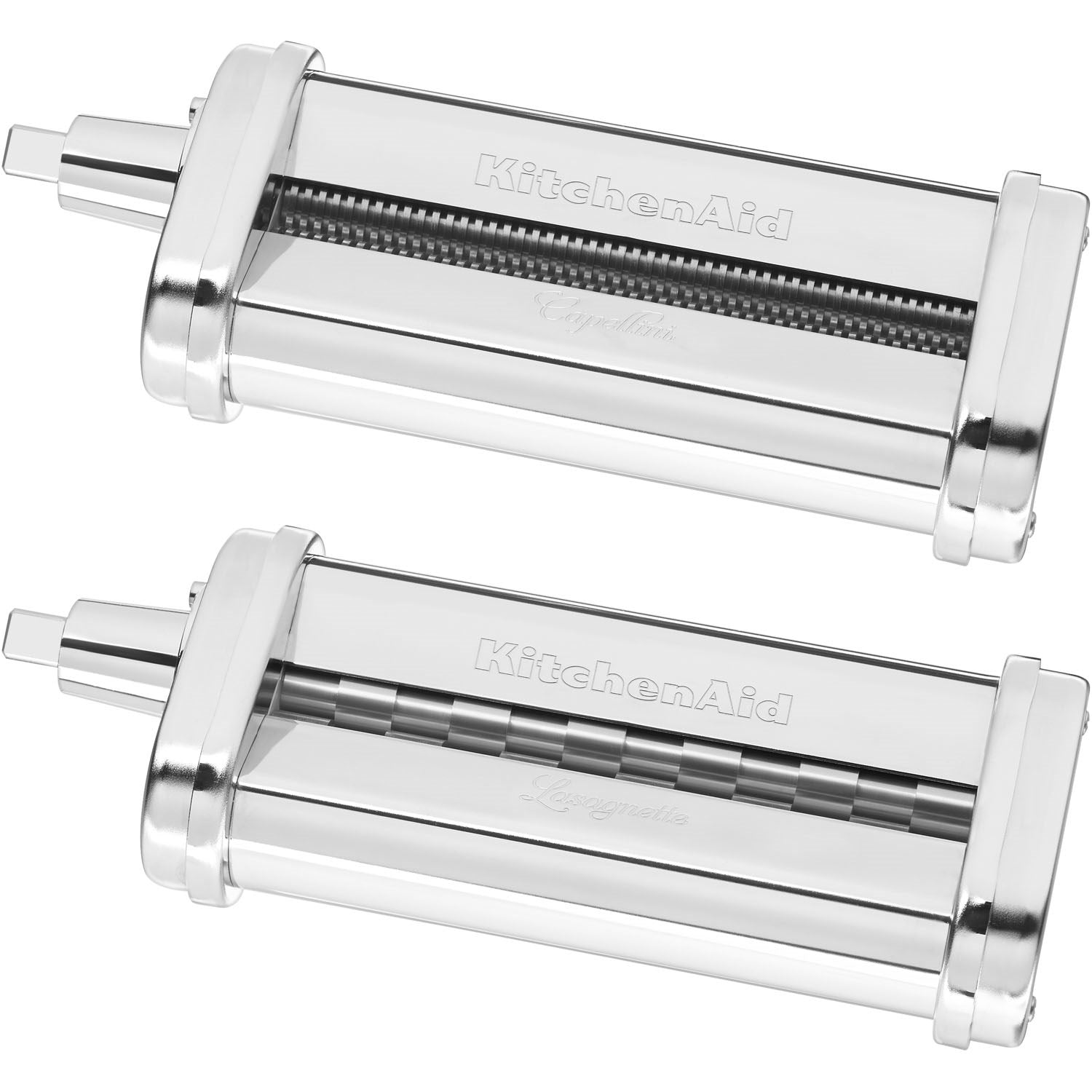 KitchenAid pasta cutter rollers set with two stainless steel attachments
