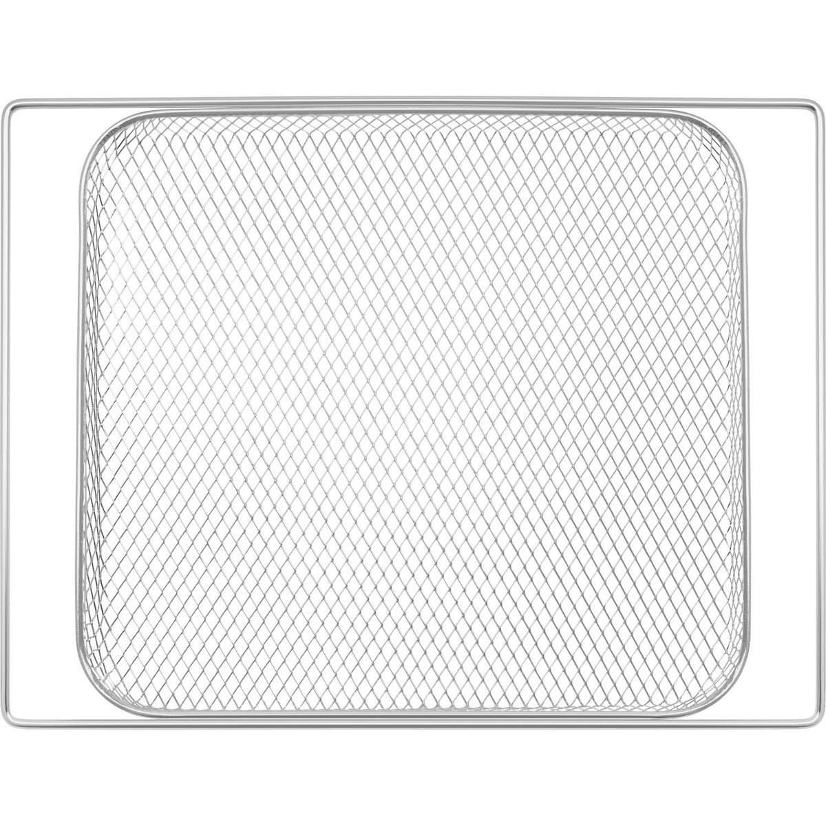 White mesh air-fry basket insert with rounded wire frame