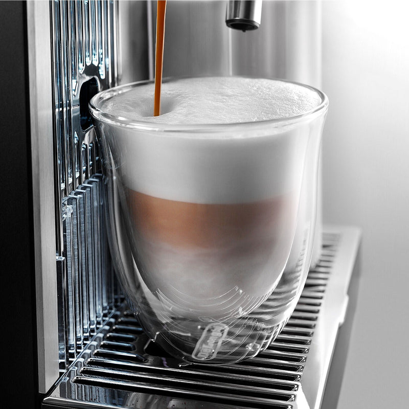 De'Longhi Package - Magnifica Evo Coffee and Espresso Machine with Hot & Cold Glass Set and Milk Frothing Pitcher