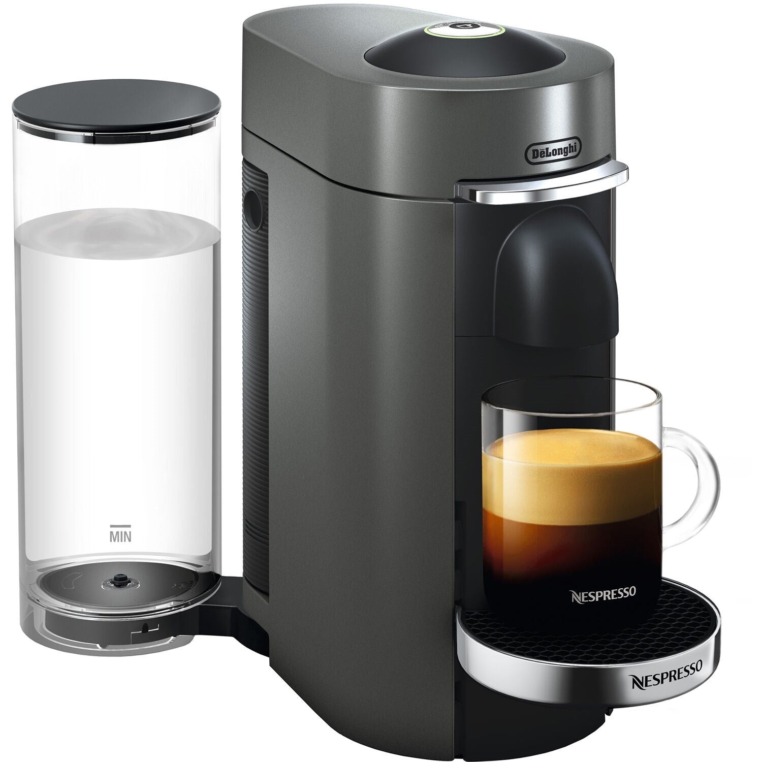 De'Longhi Nespresso Vertuo Plus Deluxe coffee machine with Aeroccino frother and pitcher