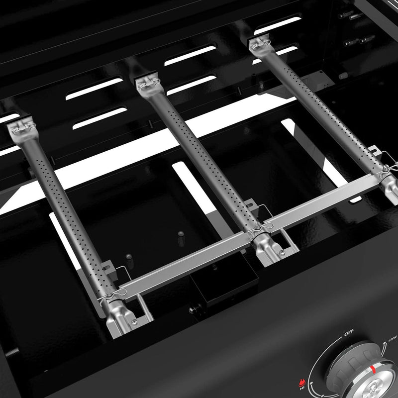 Coleman Cookout 3 Burner Griddle Grill with Lid in Black (CO-525GG)