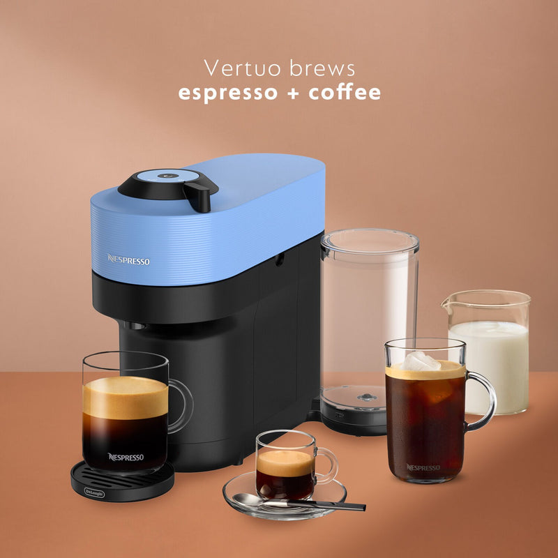 De Longhi Nespresso Vertuo Pop Coffee Espresso Single Serve in Pacific Blue ENV92A