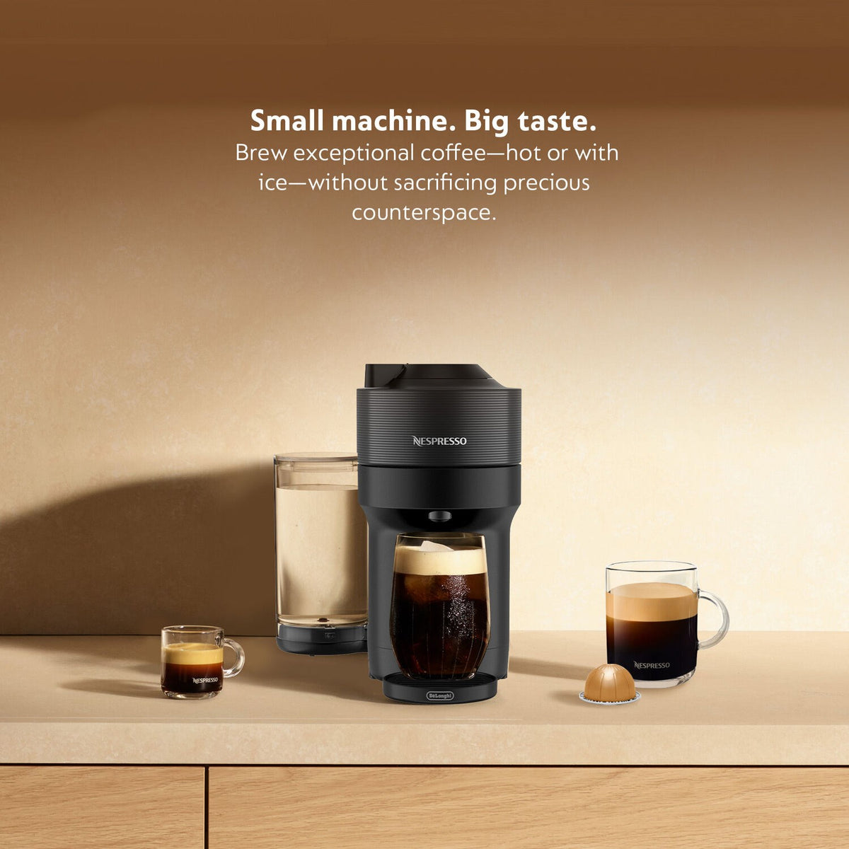 De'Longhi Nespresso Vertuo Pop+ Coffee & Espresso Single Serve in Liqu