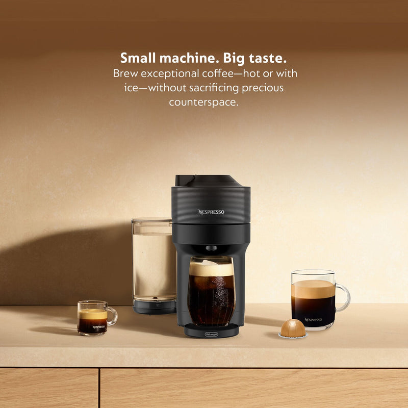 De'Longhi Nespresso Vertuo Pop+ Coffee & Espresso Single Serve in Liquorice Black (ENV92B)