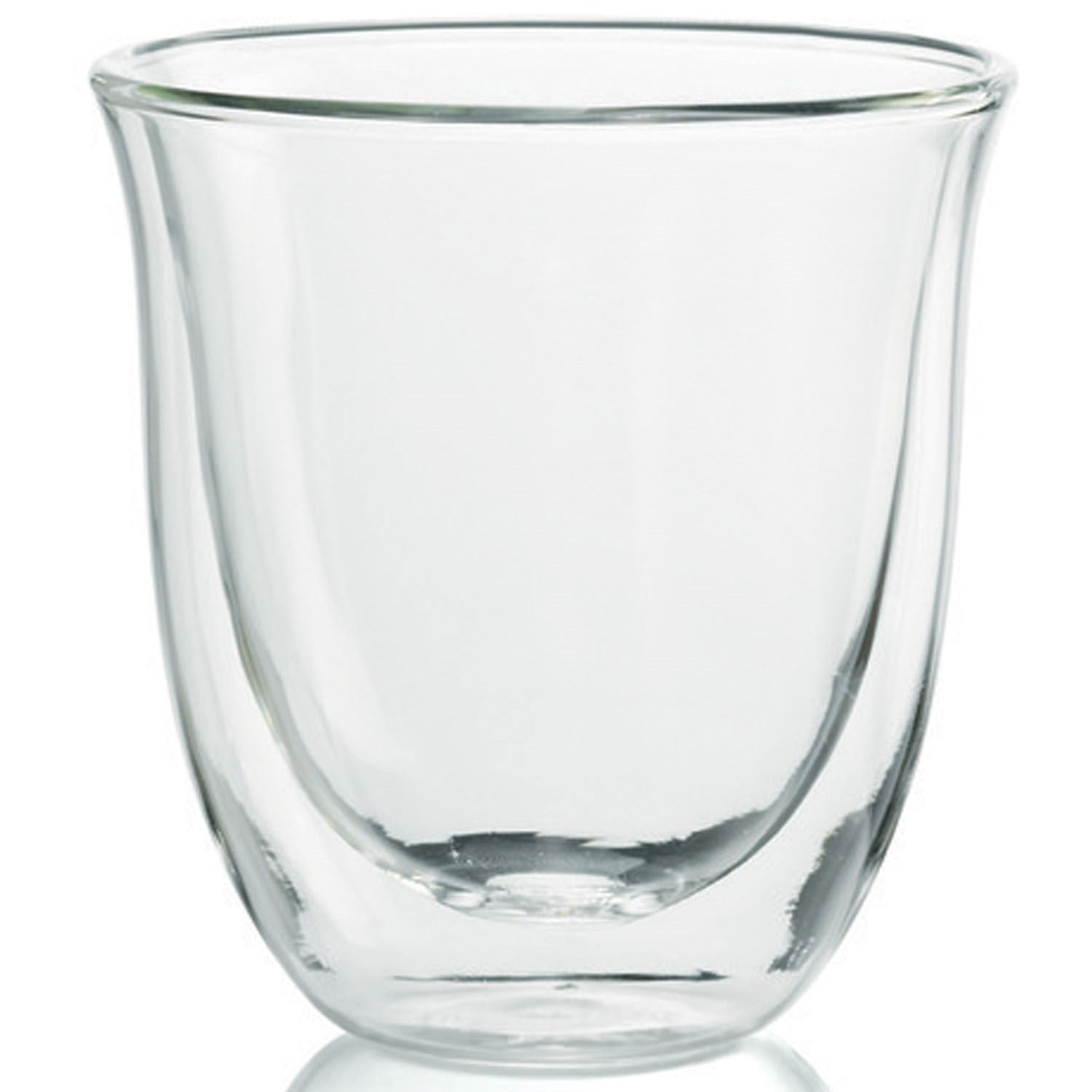 Clear cappuccino glass with flared rim, set of 2