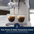 De'Longhi Dedica Duo Pump Espresso Machine with Cold Brew, Frothing Wand in Vanilla (EC890WI)