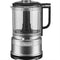 KitchenAid 5 Cup Food Chopper with Multi-Purpose Blade & Whisk Accessory in Contour Silver (KFC0516CU)