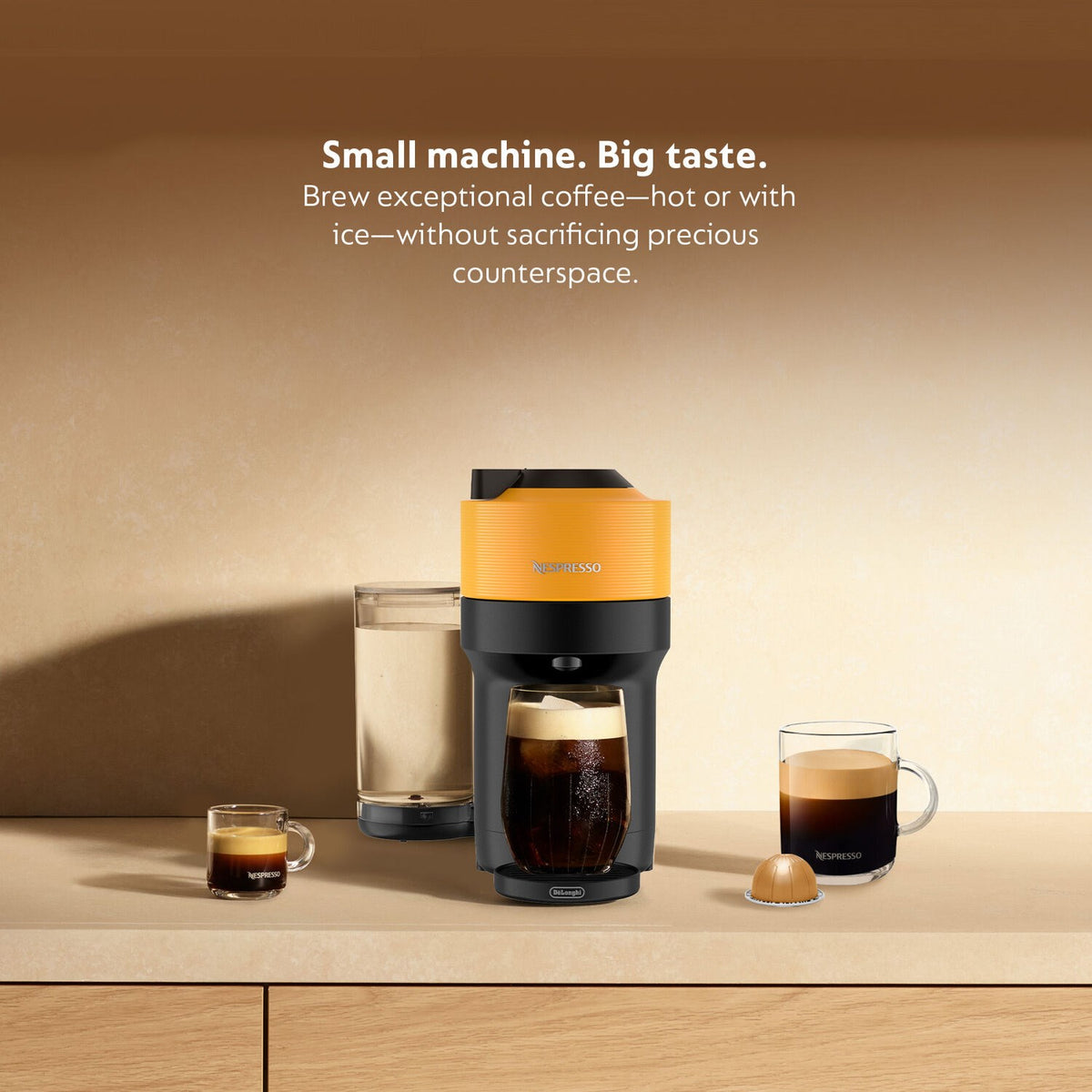 De'Longhi Nespresso Vertuo Pop+ Coffee & Espresso Single Serve in Mang