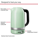 KitchenAid 1.7 Liter Water Kettle in Pistachio (KEK1701PT)