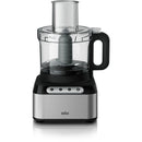 Braun 500W Easy Prep 8 Cup Food Processor in Stainless Steel & Black (FP3211SI)