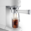 De'Longhi Dedica Duo Pump Espresso Machine with Cold Brew, Frothing Wand in Vanilla (EC890WI)