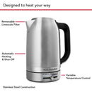 KitchenAid 1.7 Liter Water Kettle in Brushed Stainless Steel (KEK1701SX)