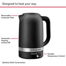 KitchenAid 1.7 Liter Water Kettle in Cast Iron Black (KEK1701BK)