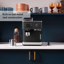KitchenAid Semi-Automatic Espresso Machine with Burr Grinder in Cast Iron Black - 15 Bar Pump (KES6551BK)