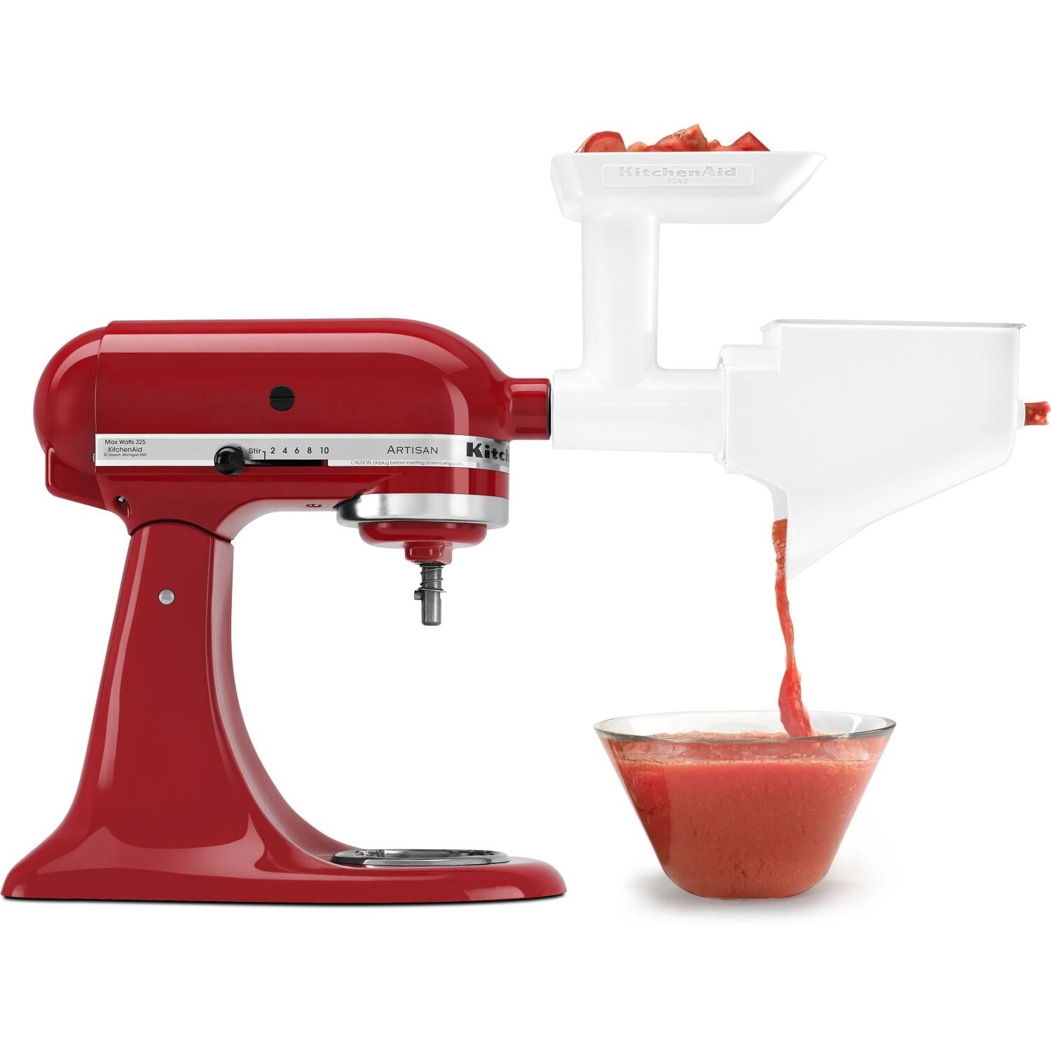 Empire red tilt-head stand mixer with stainless bowl and pouring splash shield
