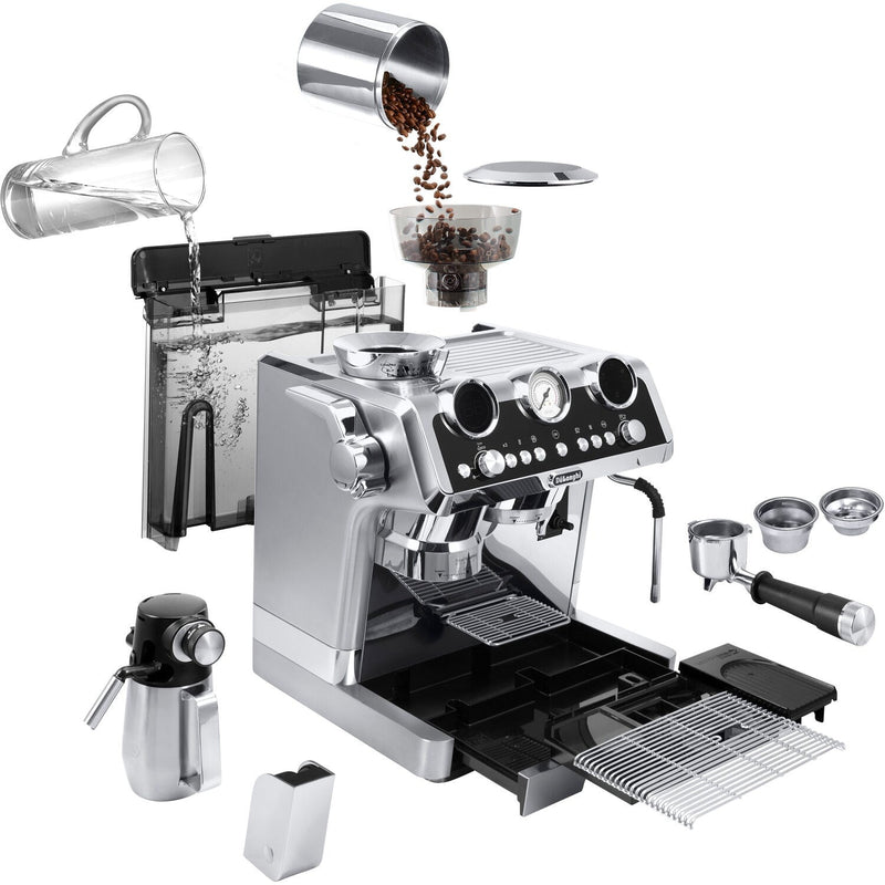 De'Longhi Package - La Specialista Maestro Sensor Grinding, Milk Frothing Espresso Machine with Hot & Cold Glass Set