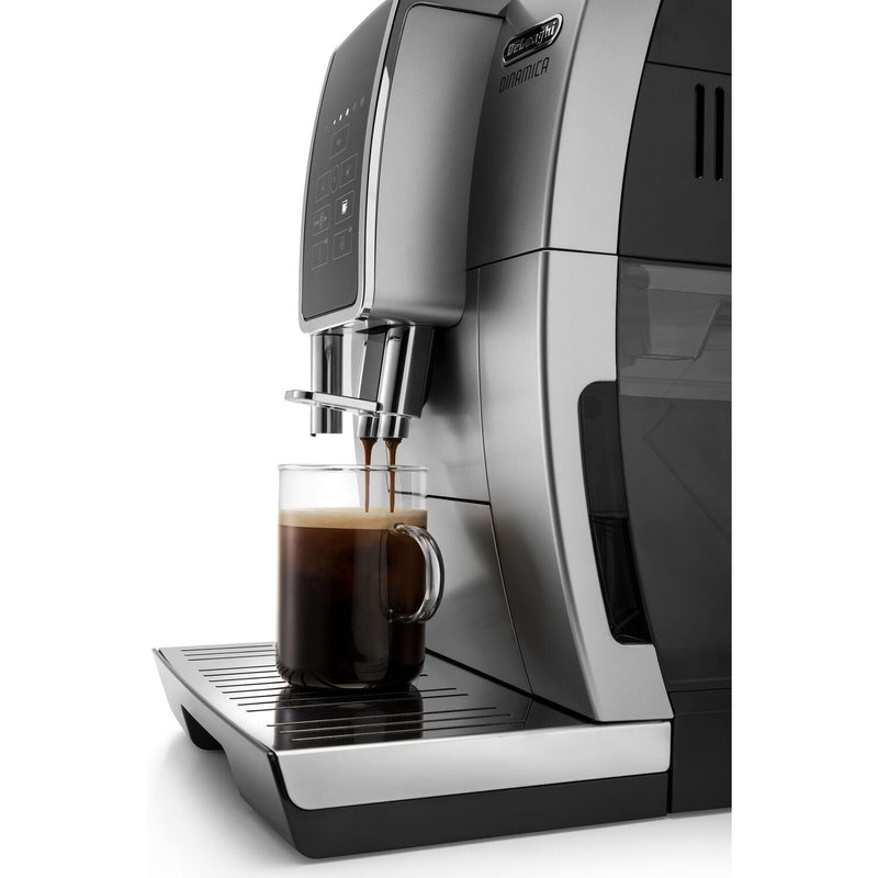 De'Longhi Package - Dinamica Fully Automatic Coffee and Espresso Machine with Espresso Glass Set and Milk Frothing Pitcher