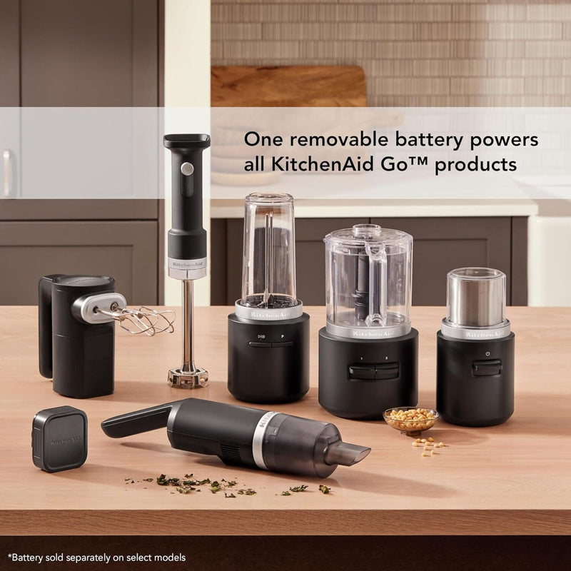 KitchenAid Go™ Cordless Blade Coffee Grinder in Black Matte - Battery Sold Separately (KBGR100BM)