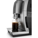 De'Longhi Dinamica Fully Automatic Coffee and Espresso Machine with Premium Manual Milk Frother in Silver (ECAM35025SB)