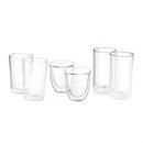 De'Longhi Hot & Cold Double Wall Glass Set of 2 Cappuccino, Cold Brew, Thermal (DLSC326)