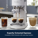 De'Longhi Dedica Duo Pump Espresso Machine with Cold Brew, Frothing Wand in Vanilla (EC890WI)
