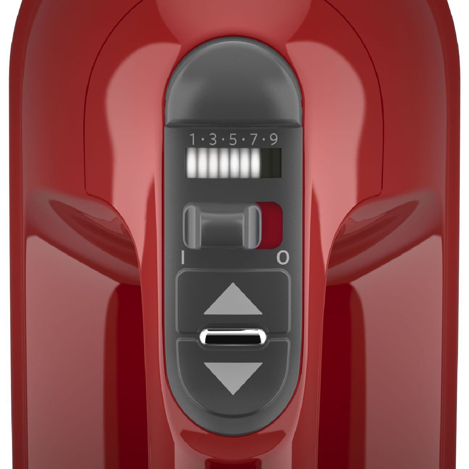 KitchenAid 9-speed digital control panel with speed numbers and boost buttons