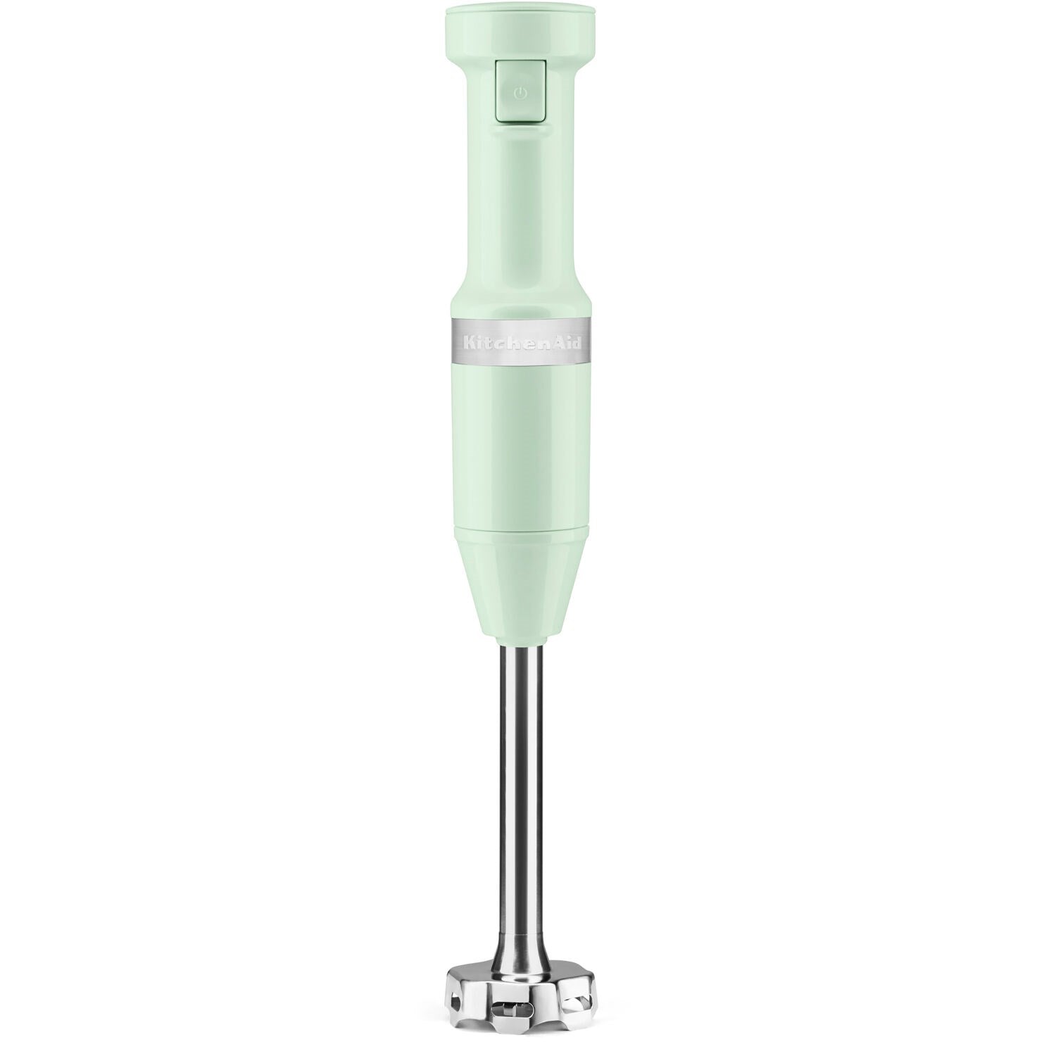 Pistachio KitchenAid immersion blender with blending shaft and handle