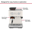 KitchenAid Semi-Automatic Espresso Machine with Burr Grinder in Porcelain White - 15 Bar Pump (KES6551PL)